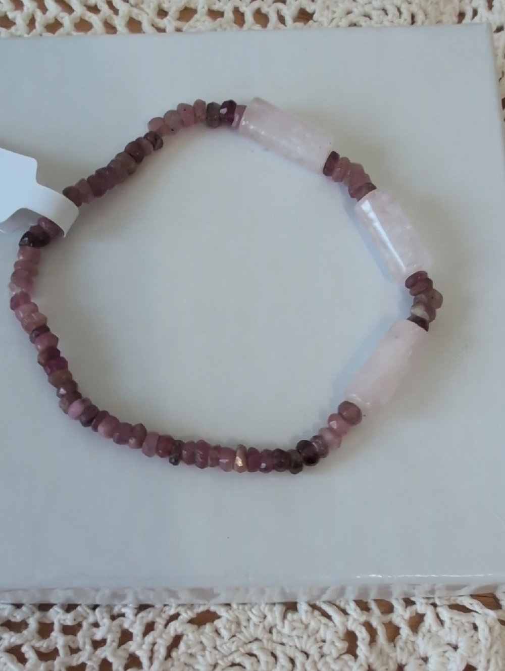 Strawberry And Rose Quartz Stretch Bracelet